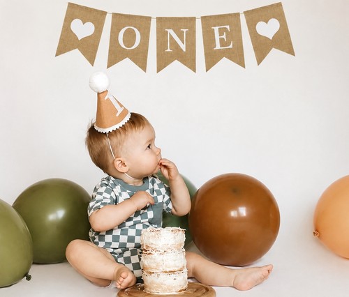 Rustic burlap one 1st birthday - rustic,